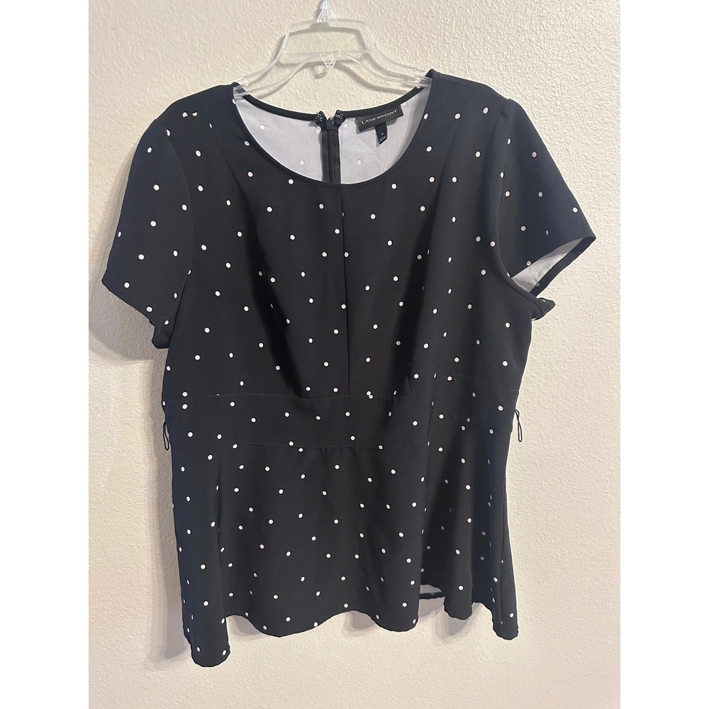 Lane Bryant Polka Dot Blouse Top Career Casual Work Plus Size 18